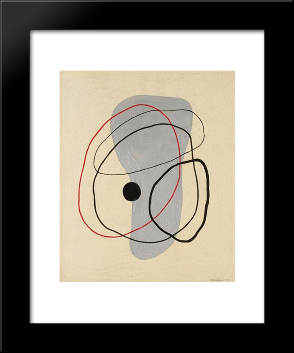 La Boule Noire 20x24 Black Modern Wood Framed Art Print Poster by Tutundjian, Leon Arthur