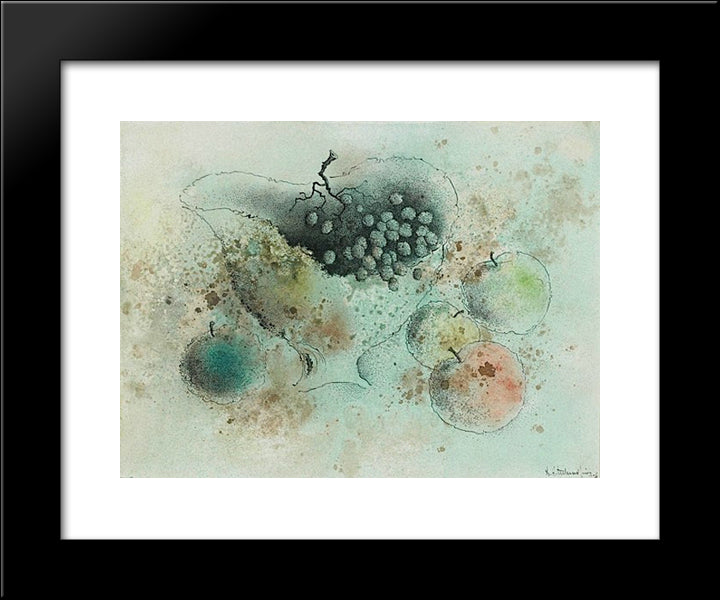 Nature Morte A La Coupe De Fruits 20x24 Black Modern Wood Framed Art Print Poster by Tutundjian, Leon Arthur
