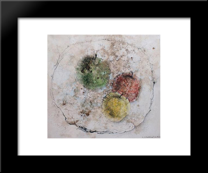 Nature Morte Aux Pommes 20x24 Black Modern Wood Framed Art Print Poster by Tutundjian, Leon Arthur