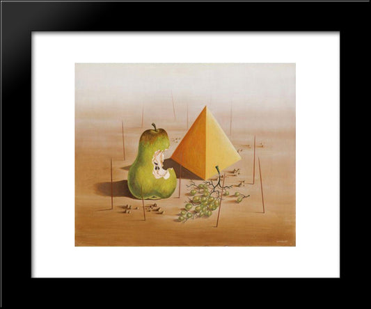 Poire Et Raisins 20x24 Black Modern Wood Framed Art Print Poster by Tutundjian, Leon Arthur