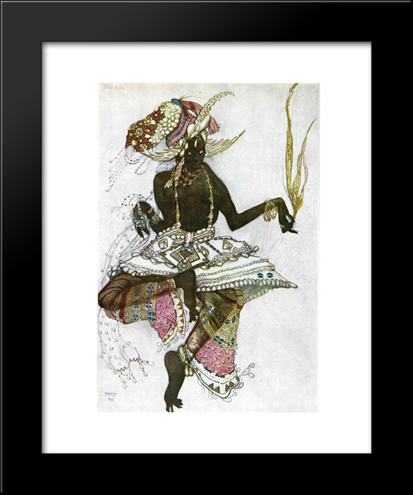 Arabic Dancer 20x24 Black Modern Wood Framed Art Print Poster by Bakst, Leon