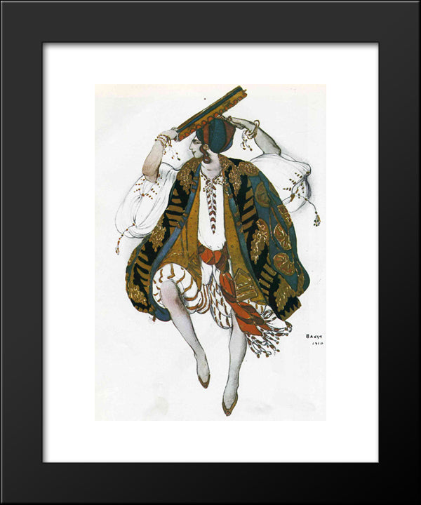 Cleopatre Danse Juive 20x24 Black Modern Wood Framed Art Print Poster by Bakst, Leon