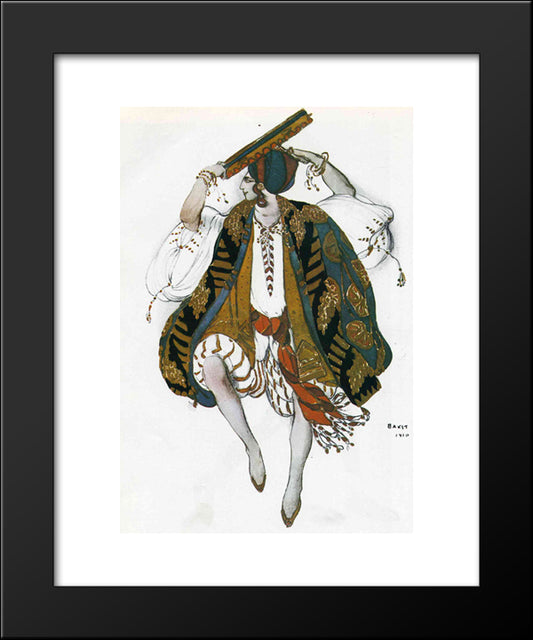 Cleopatre Danse Juive 20x24 Black Modern Wood Framed Art Print Poster by Bakst, Leon