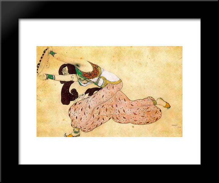 Costume Design For 'Scheherazade' 20x24 Black Modern Wood Framed Art Print Poster by Bakst, Leon