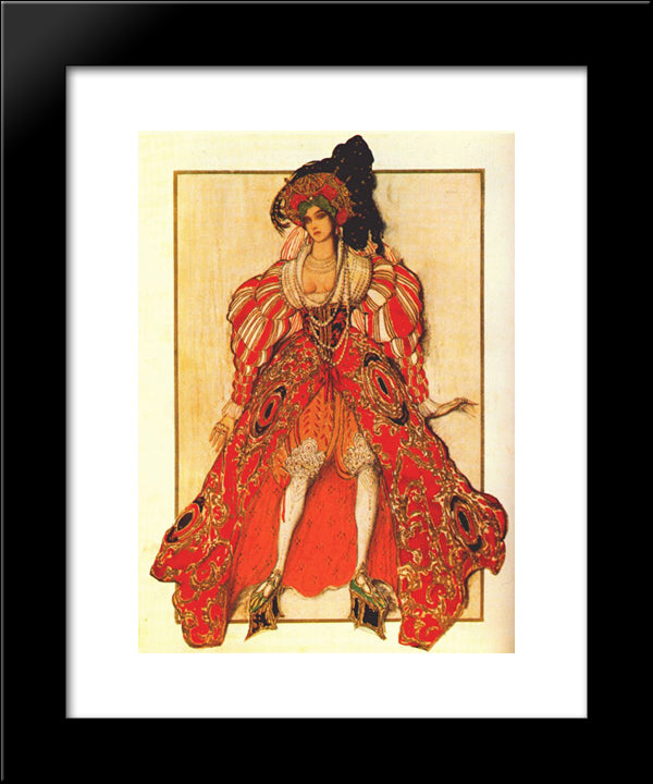 La Legende De Joseph Potiphar'S Wife 20x24 Black Modern Wood Framed Art Print Poster by Bakst, Leon