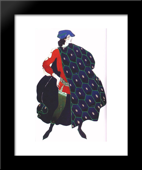 Le Martyre De Saint Sebastien Ida Rubinstein As St. Sebastian 20x24 Black Modern Wood Framed Art Print Poster by Bakst, Leon