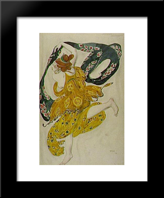 Narcisse -Boeotian 20x24 Black Modern Wood Framed Art Print Poster by Bakst, Leon