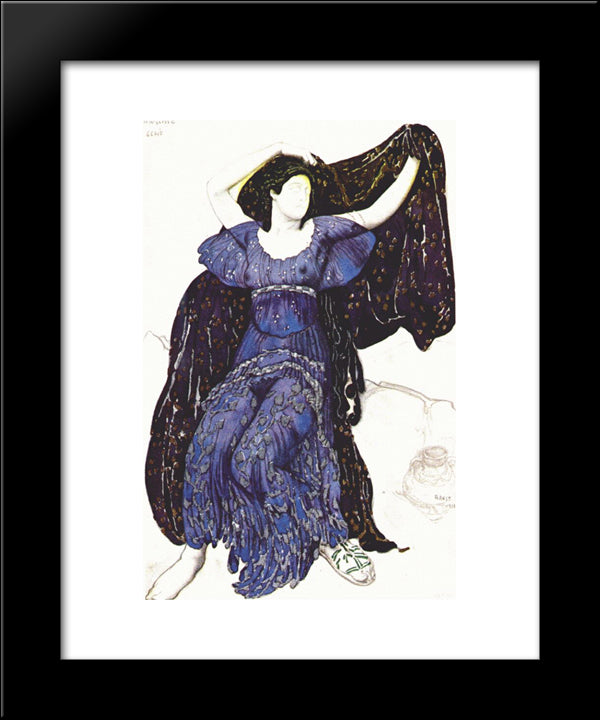 Narcisse- Nymph Echo 20x24 Black Modern Wood Framed Art Print Poster by Bakst, Leon