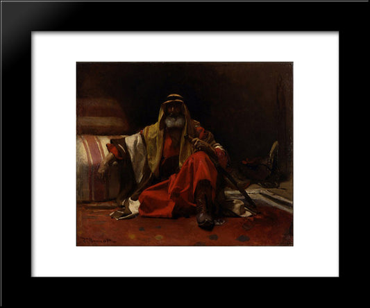 An Arab Sheik 20x24 Black Modern Wood Framed Art Print Poster by Bonnat, Leon