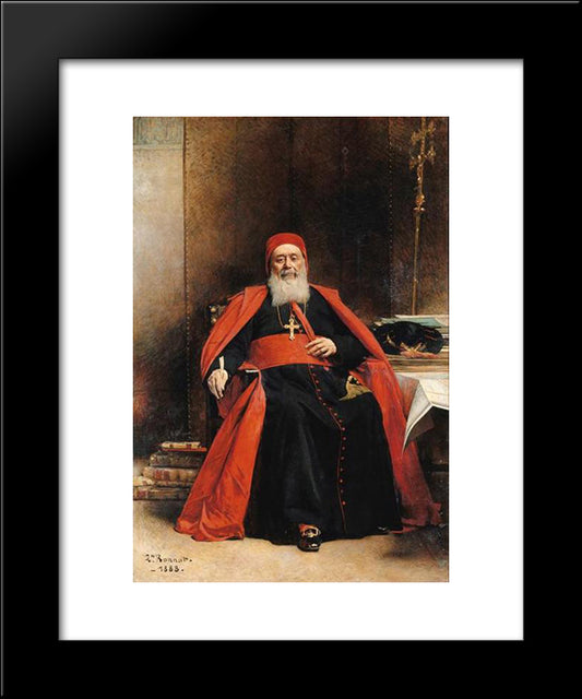 Le Cardinal Charles Lavigerie 20x24 Black Modern Wood Framed Art Print Poster by Bonnat, Leon