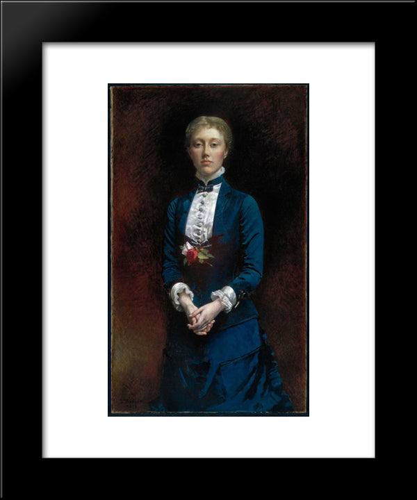 Mary Sears (Later Mrs. Francis Shaw) 20x24 Black Modern Wood Framed Art Print Poster by Bonnat, Leon