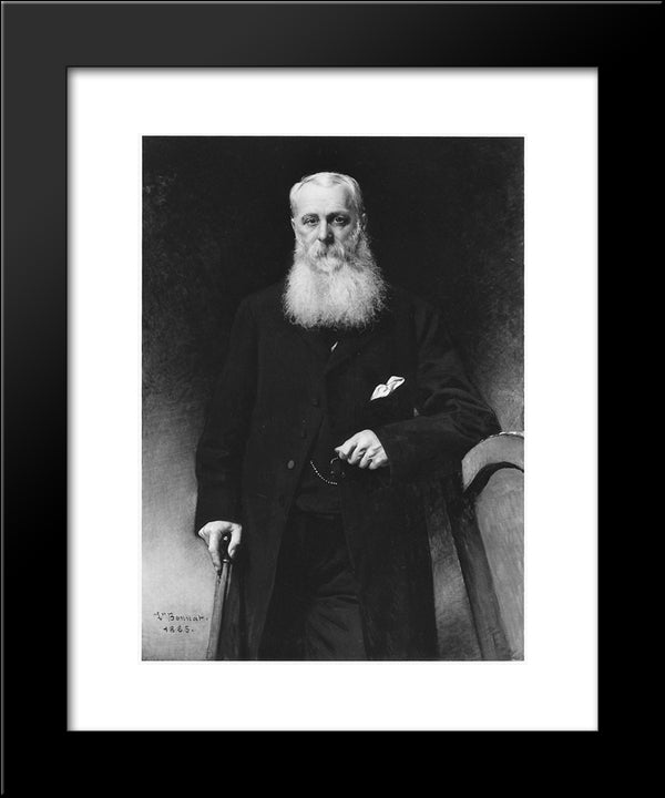 Portrait Of George Aloysius Lucas 20x24 Black Modern Wood Framed Art Print Poster by Bonnat, Leon
