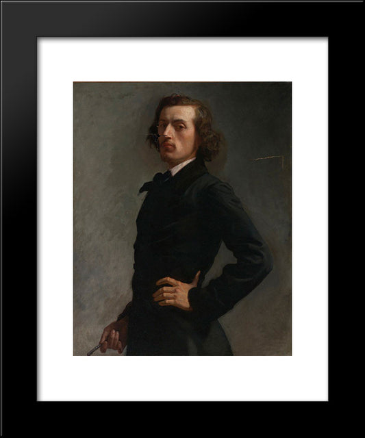 Portrait Of Monsieur Allard 20x24 Black Modern Wood Framed Art Print Poster by Bonnat, Leon