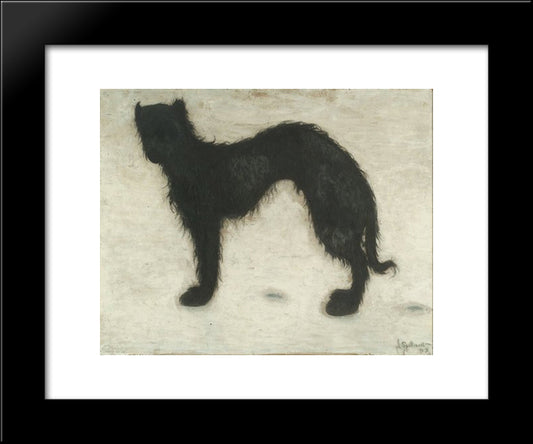 Dog In The Snow 20x24 Black Modern Wood Framed Art Print Poster by Spilliaert, Leon