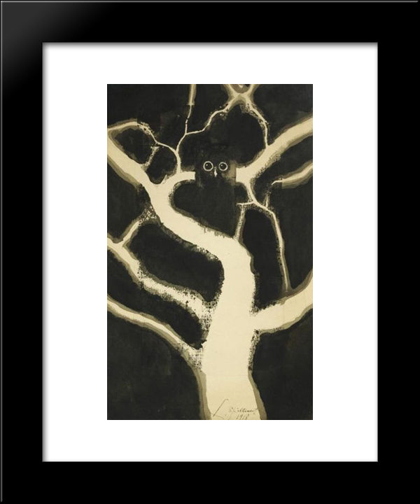 Hibou 20x24 Black Modern Wood Framed Art Print Poster by Spilliaert, Leon
