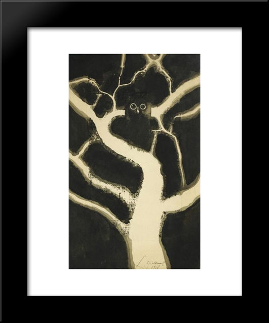 Hibou 20x24 Black Modern Wood Framed Art Print Poster by Spilliaert, Leon