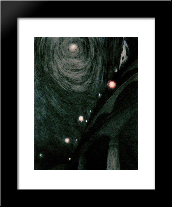 Moonlight And Light 20x24 Black Modern Wood Framed Art Print Poster by Spilliaert, Leon