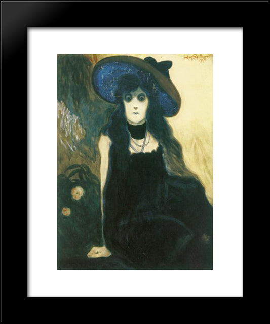 The Absinthe Drinker 20x24 Black Modern Wood Framed Art Print Poster by Spilliaert, Leon