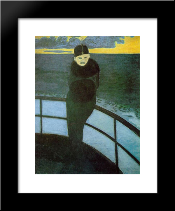 The Crossing 20x24 Black Modern Wood Framed Art Print Poster by Spilliaert, Leon