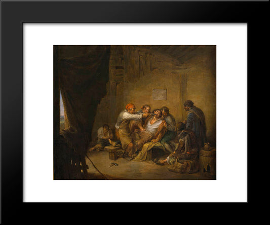 El Sacamuelas 20x24 Black Modern Wood Framed Art Print Poster by Alenza, Leonardo