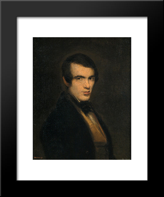 Portrait Of A Gentleman 20x24 Black Modern Wood Framed Art Print Poster by Alenza, Leonardo
