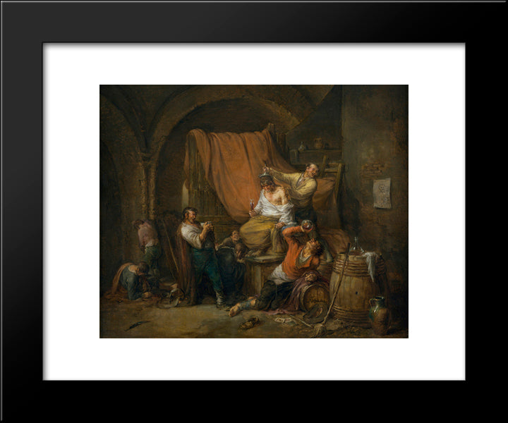 The Triumph Of Bacchus 20x24 Black Modern Wood Framed Art Print Poster by Alenza, Leonardo