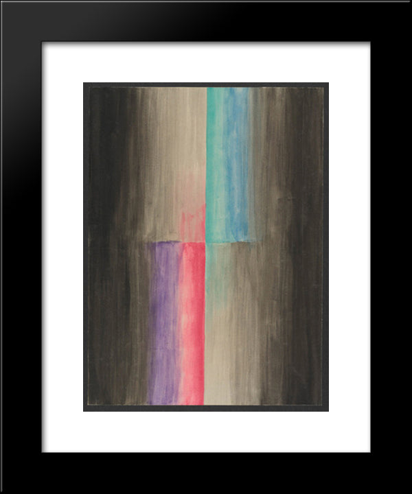 Colored Rhythm Study For The Film 20x24 Black Modern Wood Framed Art Print Poster by Survage, Leopold