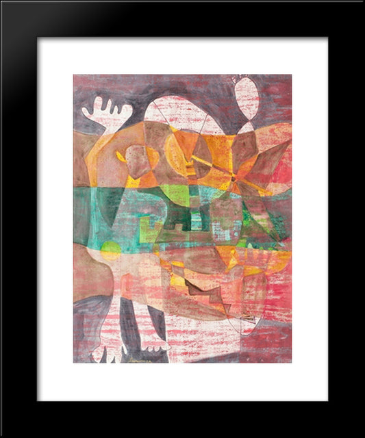 Composition Cubiste 20x24 Black Modern Wood Framed Art Print Poster by Survage, Leopold