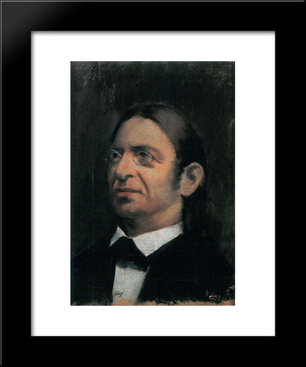 Abraham Geiger 20x24 Black Modern Wood Framed Art Print Poster by Ury, Lesser