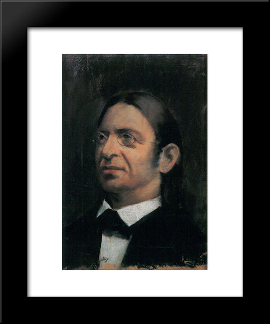 Abraham Geiger 20x24 Black Modern Wood Framed Art Print Poster by Ury, Lesser