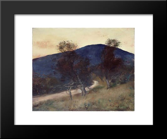 Der Blaue Berg 20x24 Black Modern Wood Framed Art Print Poster by Ury, Lesser