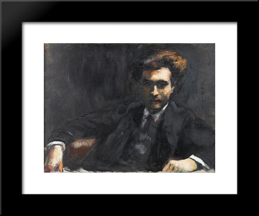 Portrait Of Dr. Fritz Rathenau 20x24 Black Modern Wood Framed Art Print Poster by Ury, Lesser