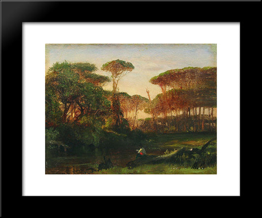 A Fisherman 20x24 Black Modern Wood Framed Art Print Poster by Lagorio, Lev