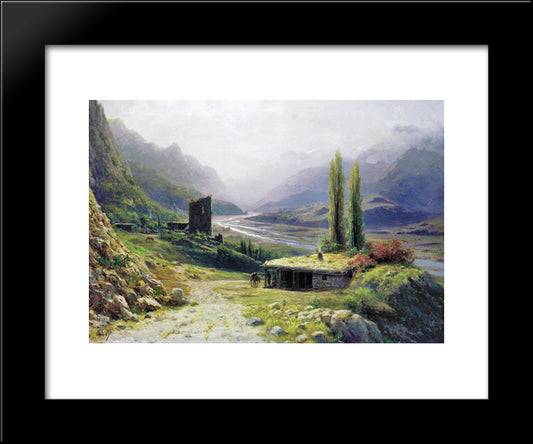 Caucasian Canyon 20x24 Black Modern Wood Framed Art Print Poster by Lagorio, Lev