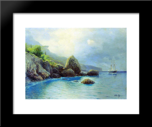 Coast Of The Sea 20x24 Black Modern Wood Framed Art Print Poster by Lagorio, Lev