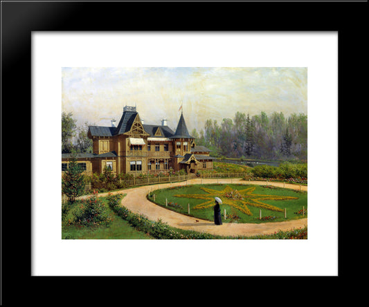 Country House 20x24 Black Modern Wood Framed Art Print Poster by Lagorio, Lev