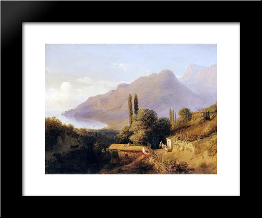 Crimean Landscape 20x24 Black Modern Wood Framed Art Print Poster by Lagorio, Lev