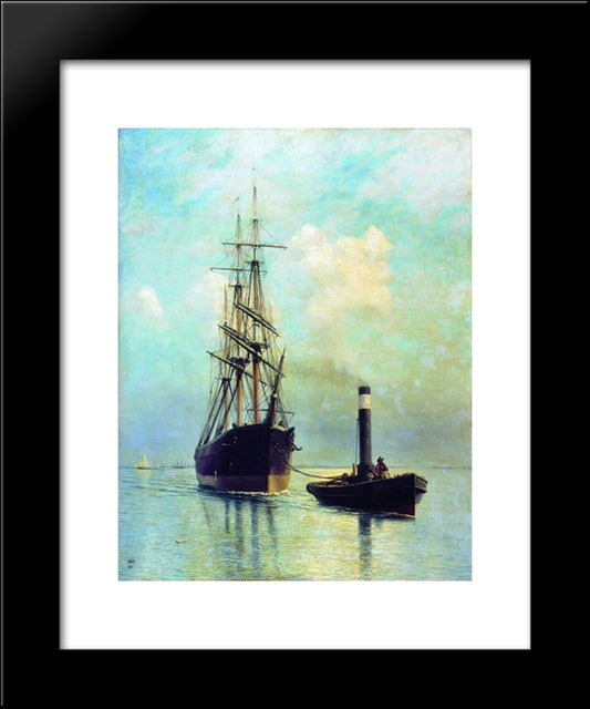 In The Gulf Of Finland 20x24 Black Modern Wood Framed Art Print Poster by Lagorio, Lev