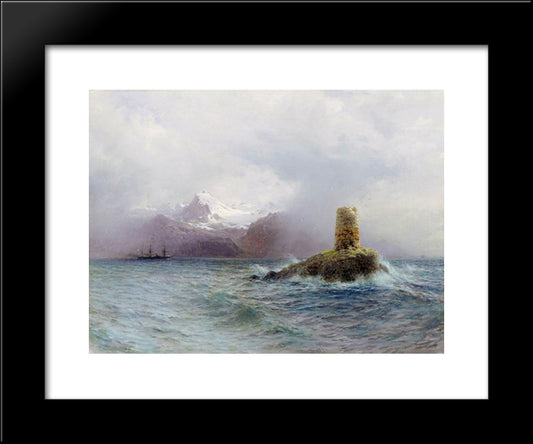 Lofoten Island 20x24 Black Modern Wood Framed Art Print Poster by Lagorio, Lev