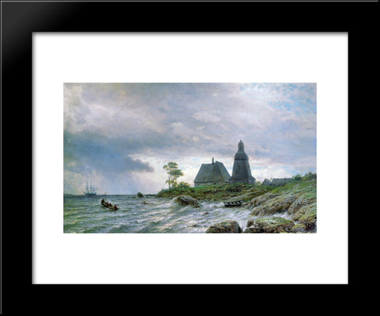 Northern Landscape 20x24 Black Modern Wood Framed Art Print Poster by Lagorio, Lev