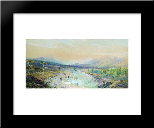 River In The Foothills 20x24 Black Modern Wood Framed Art Print Poster by Lagorio, Lev