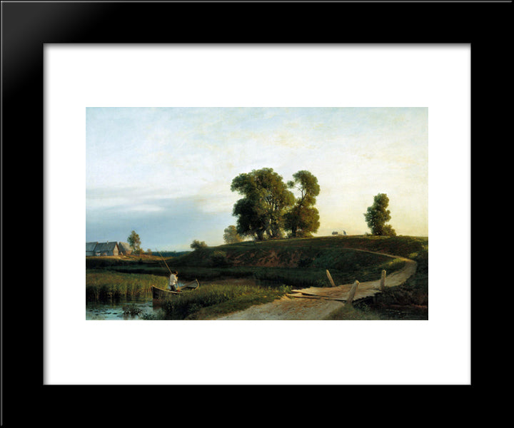 View Of Lakhta Near St. Petersburg 20x24 Black Modern Wood Framed Art Print Poster by Lagorio, Lev