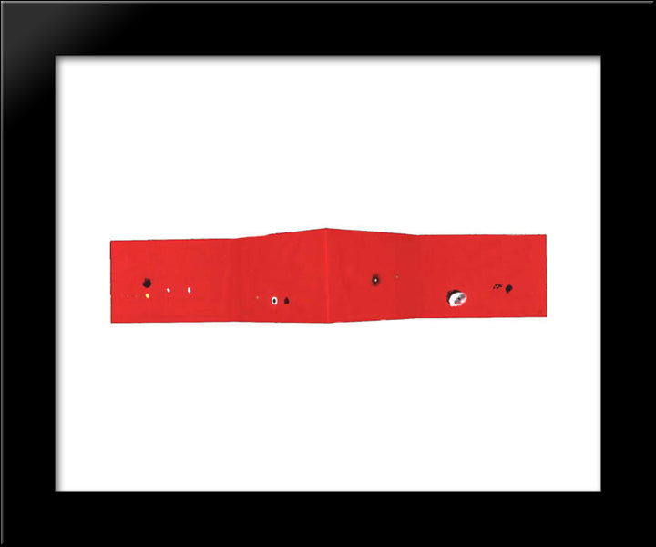 Folding Scroll 20x24 Black Modern Wood Framed Art Print Poster by Yuan Chia, Li