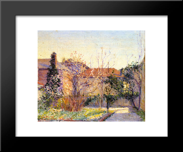 A Peach Tree 20x24 Black Modern Wood Framed Art Print Poster by Cabot Perry, Lilla