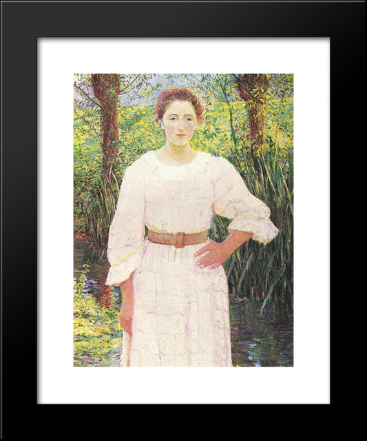 By The Brook 20x24 Black Modern Wood Framed Art Print Poster by Cabot Perry, Lilla