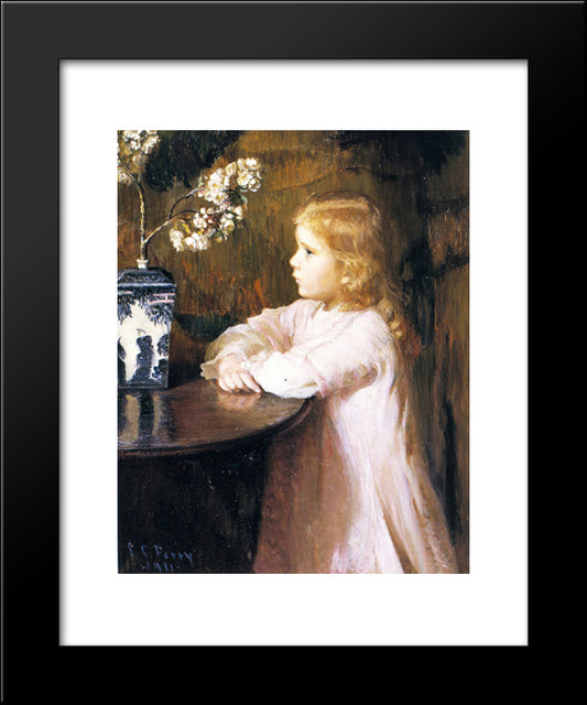 Cherry Blossoms 20x24 Black Modern Wood Framed Art Print Poster by Cabot Perry, Lilla