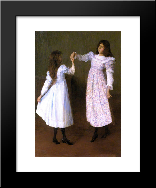 Children Dancing, Ii 20x24 Black Modern Wood Framed Art Print Poster by Cabot Perry, Lilla