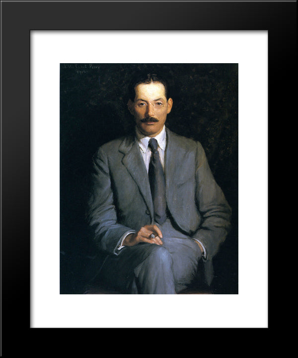 Edwin Arlington Robinson 20x24 Black Modern Wood Framed Art Print Poster by Cabot Perry, Lilla