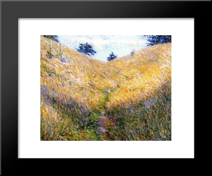 Giverny Hillside 20x24 Black Modern Wood Framed Art Print Poster by Cabot Perry, Lilla