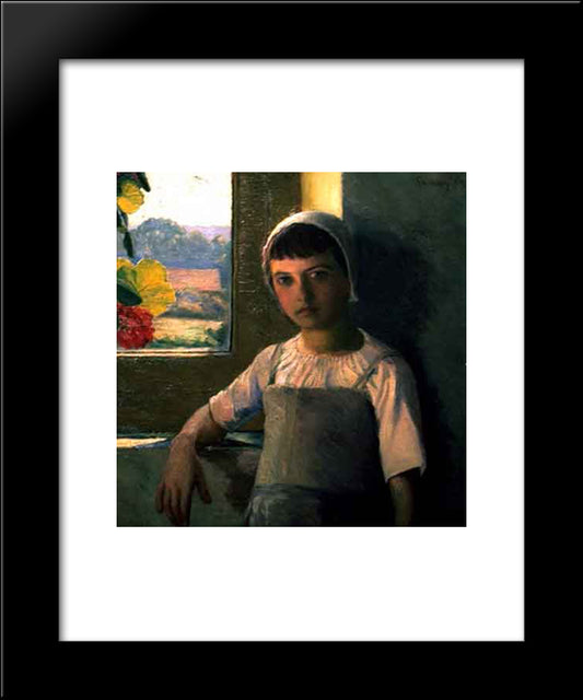 La Petite Angele, Ii 20x24 Black Modern Wood Framed Art Print Poster by Cabot Perry, Lilla